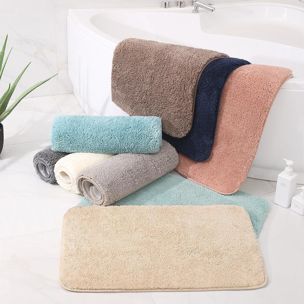 Dicke Plüsch Anti-Rutsch Badezimmermatte - Wasserabsorbierend, Anti-Rutsch, Katzenfreundlicher Teppich für Eingang, Toilette, Couchtisch oder Erker