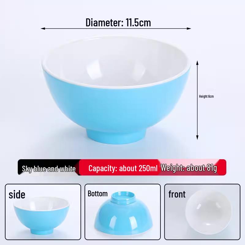 

Ruhan Melamine 5-Compartment Rectangular Fast Food Tray