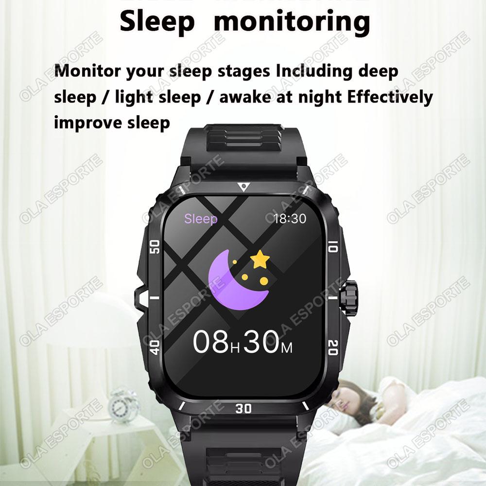 NEW Military Smartwatch 2.01'' HD Screen for Android/IOS Bluetooth Call Waterproof Outdoor Sports Fitness Smart Watch Men