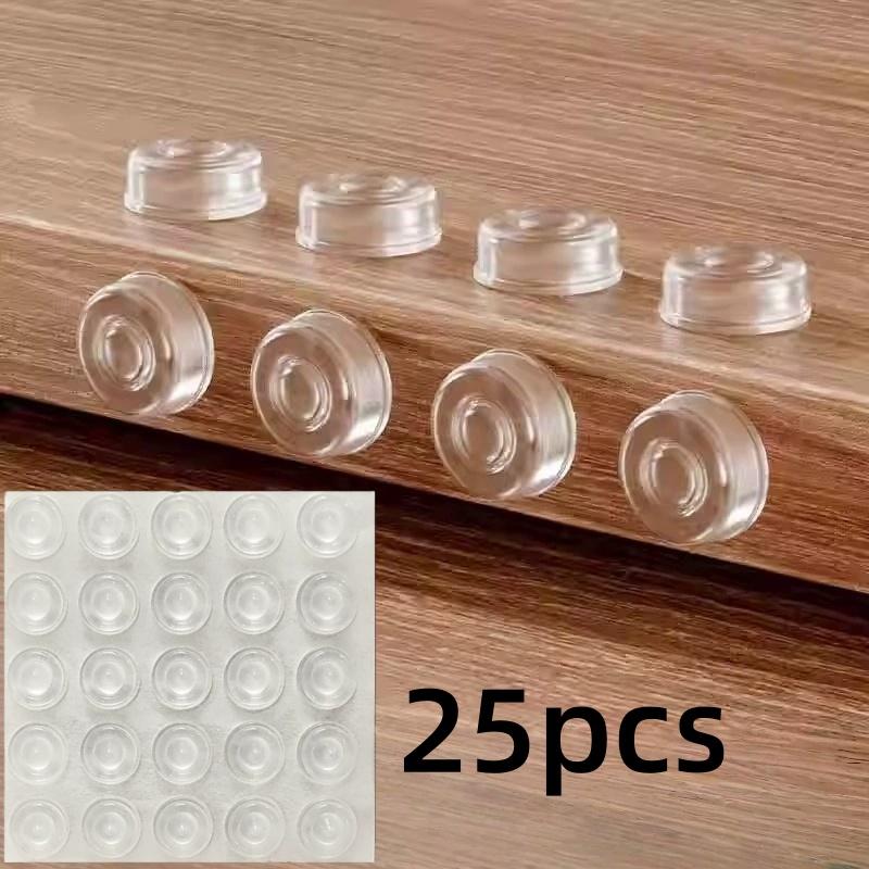 Self Adhesive Transparent Door Stopper Protector Round Soft Silicone Granules Anti Slip Shock Absorbing Buffer Pads for Home