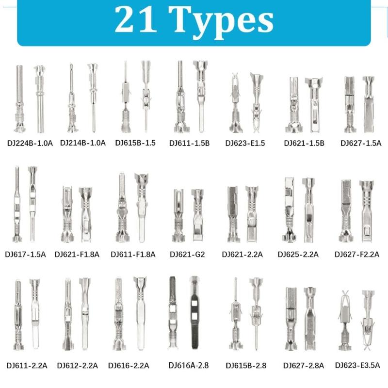 720Pcs Connector Pin Terminals Car Electrical Wire Terminals 1/1.5/1.8/2.2/2.8/3.5mm Automotive Pin Connector Enduring
