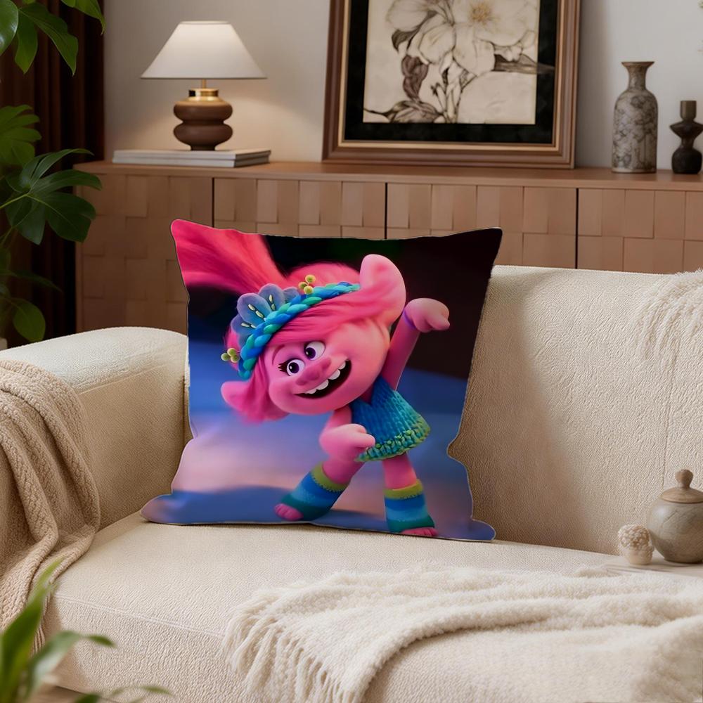 Kids Trolls Cushion Cover Cushion Cover Set 4Pcs 50x50 45x45 40x40 Pillowcase Decorative Sofa Home Decor