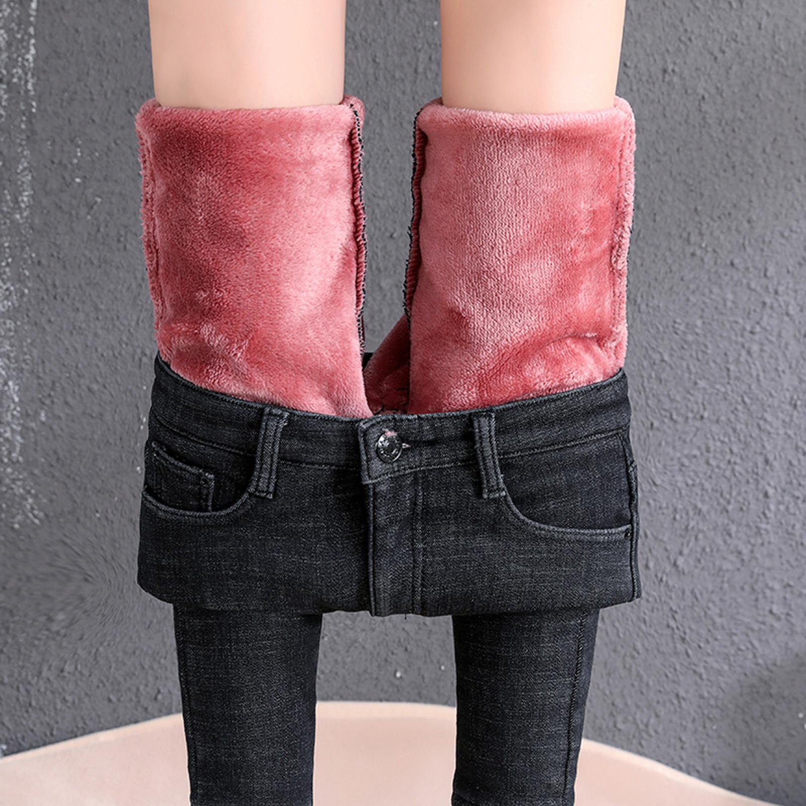 

Модные женские туфли больших размеров плюс бархатные эластичные повседневные джинсы с высокой талией и брюки-карандаш 28 розовый