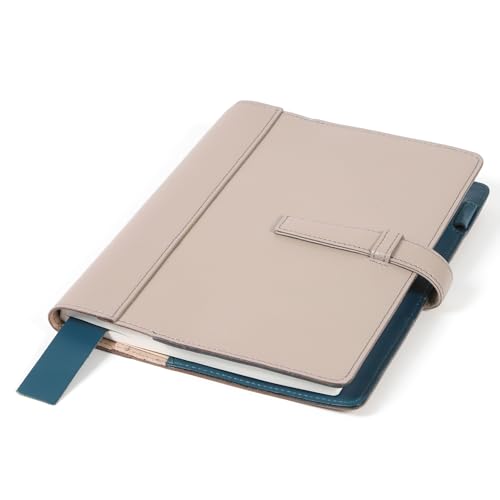 

Обложка для блокнота Lightex формата A5, совместимая с Hobonichi/Cousin, из натуральной коровьей кожи, двухцветный дизайн, CV-Monoleather Серый