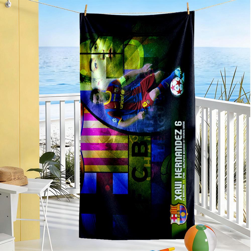 Brazilian Soccer Player Gesturing. Beach Towel Soft Durable Quick-Dry Comfortable Lightweight