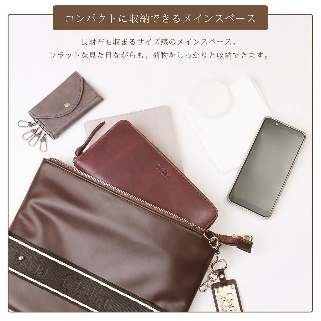 Shoulder Bag Clutch Bag 2way Sacoche with Charm Serena Series [Cleria] Women's [CL-25827] (Renoir)