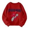 Boys and girls round neck plus velvet pullover printed top sweatshirt