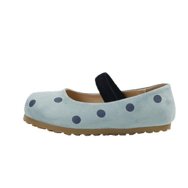 Miyou Flat-bottomed Mary Jane Shoes Women's 2025 Spring and Autumn New Cute Puffs, Ugly Cute Shoes, Shallow Mouth Ballet Shoes