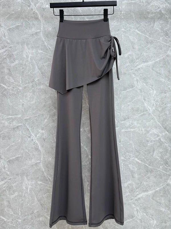 Damskie spodnie do jogi z podszewką polarową, lekko rozszerzane u dołu - Slim Fit, Odzież sportowa Jesień/Zima do biegania, Pilatesu, Fitnessu