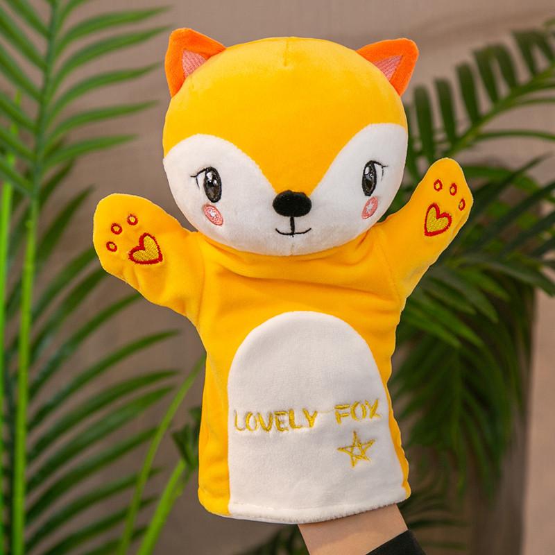 Cartoon Hand Puppet Cute Tease Baby Child Zoo Plush Animal Hand Glove Puppet Finger Sack Stuffed Doll Funny Kids Birthday Gift