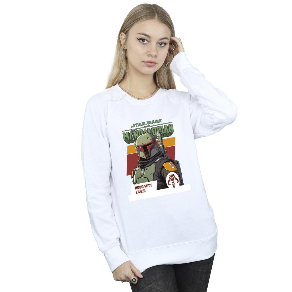 Star Wars Womens/Ladies The Mandalorian Boba Fett Lives Sweatshirt