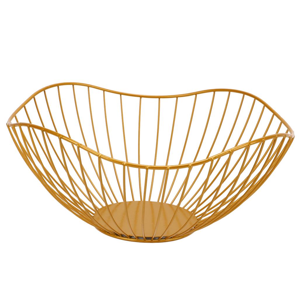 Wire Fruit Bowl Breathable Hollow Anti Overturn Thickened Durable Metal Metal Fruit Basket for