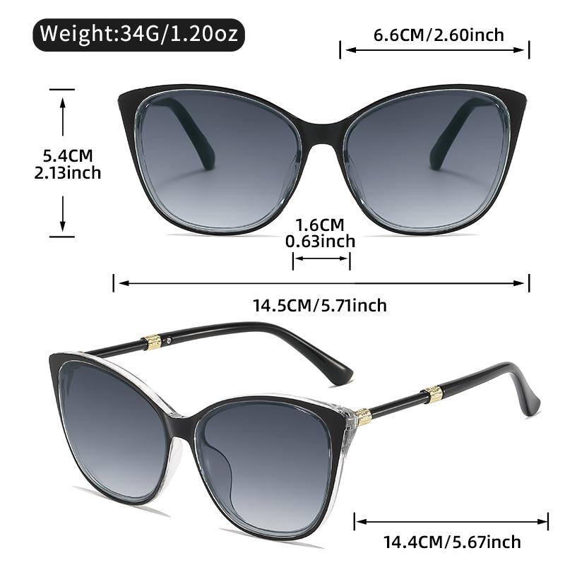 Cat-eye Fashionable Sunglasses, When Worn Daily, Exude a Sense of Sophistication and Are Adorned with Metal Accents  The Above T