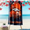 Name Custom Denver Broncos Print Beach Towel, Large Soft Quick Dry Towel for Beach Camping Swimming