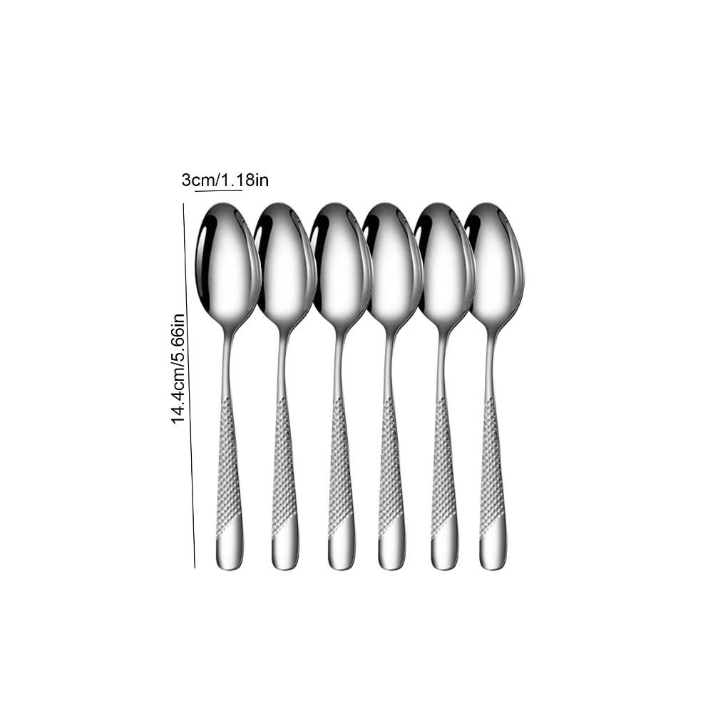 6pc/30pc Stainless steel silver high-end star diamond tableware set knife, fork and spoon dessert fork and spoon