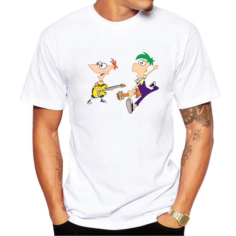 Phineas En Ferb 2026 Katoenen T-shirt Streetwear Korte Mouw T-shirts Mannen Vrouwen T-shirt Kleding Tops