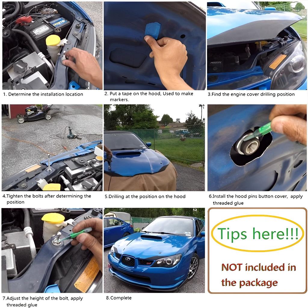 22mm Universal Car Hood Pin Kit Aluminum Push Button Bonnet Quick Release Latch Bumper License Plate Lock Clip