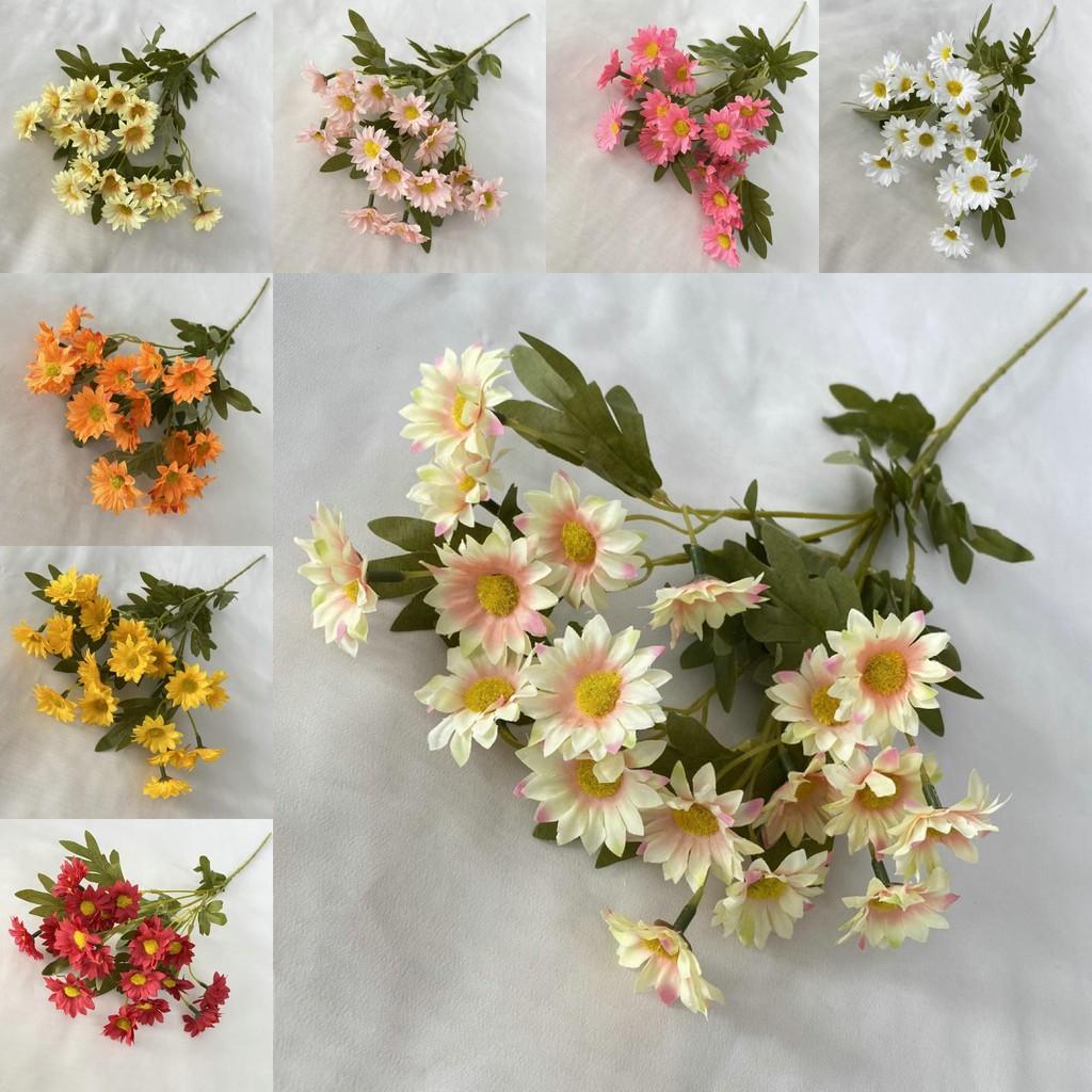 Stem Silk Long Chamomile Flowers For Home Arrangement Wedding Gift Props