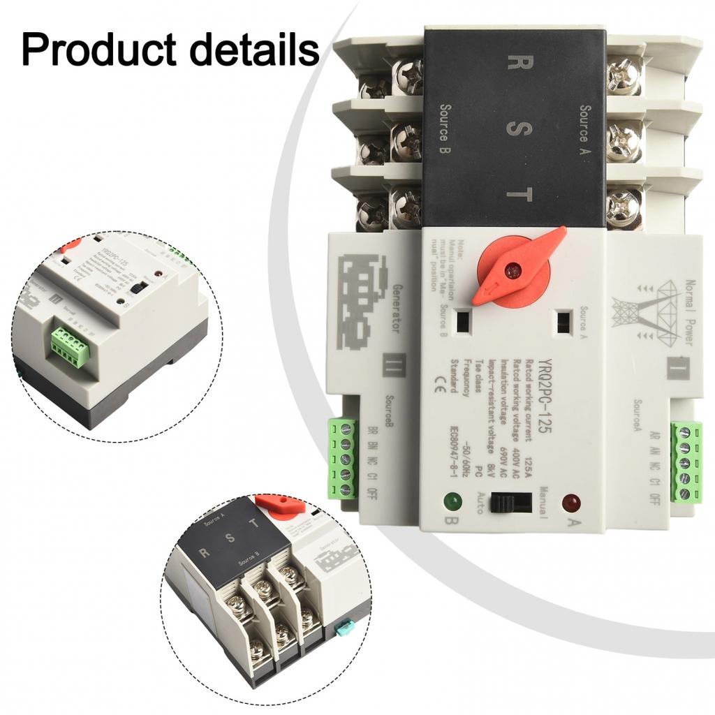 Přepínač Dual Power Transfer Switch 125A 2P 50/60Hz