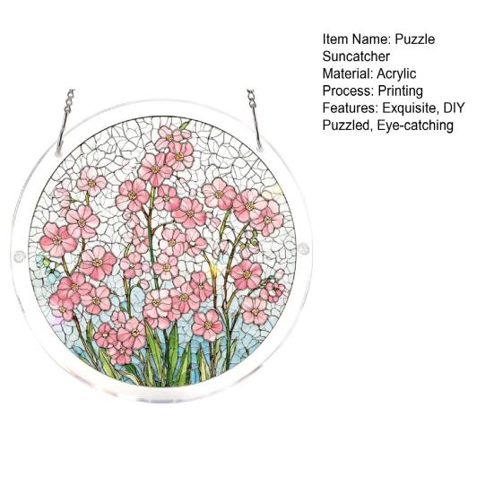 Suncatcher Puzzle in Acrilico Ornamento da Appendere alla Finestra 83 Pezzi Puzzle Sun Catcher Decorazione da Giardino Regali per Donne Uomini Mamma