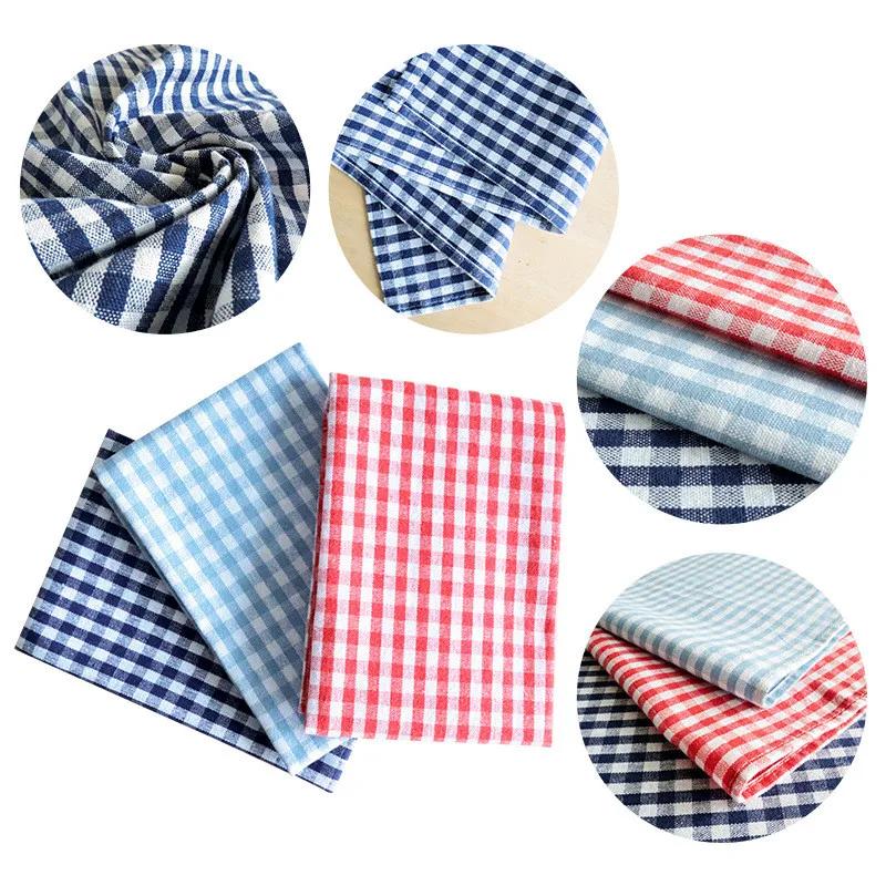 1Pc 30x40cm Classical Plaid Cotton Dinner Table Cloth Napkins Kitchen Placemat Home Party Decoration