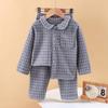 Conjunto de Pijama Polar a Cuadros para Niños - Ropa de Descanso para Niños