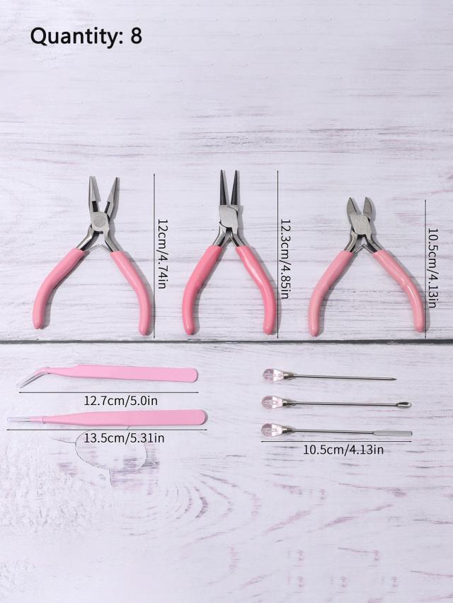 8/9/10PCS/Set Jewelry Making Tools with Plies and Scissor Beading Tool Kit Cutting Pliers for DIY Tools Package Beaders Tweezers