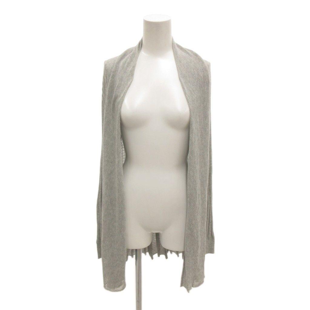Used ALBA ROSSA Cardigan 44 Gray Plain Long Sleeve /IL ECF006