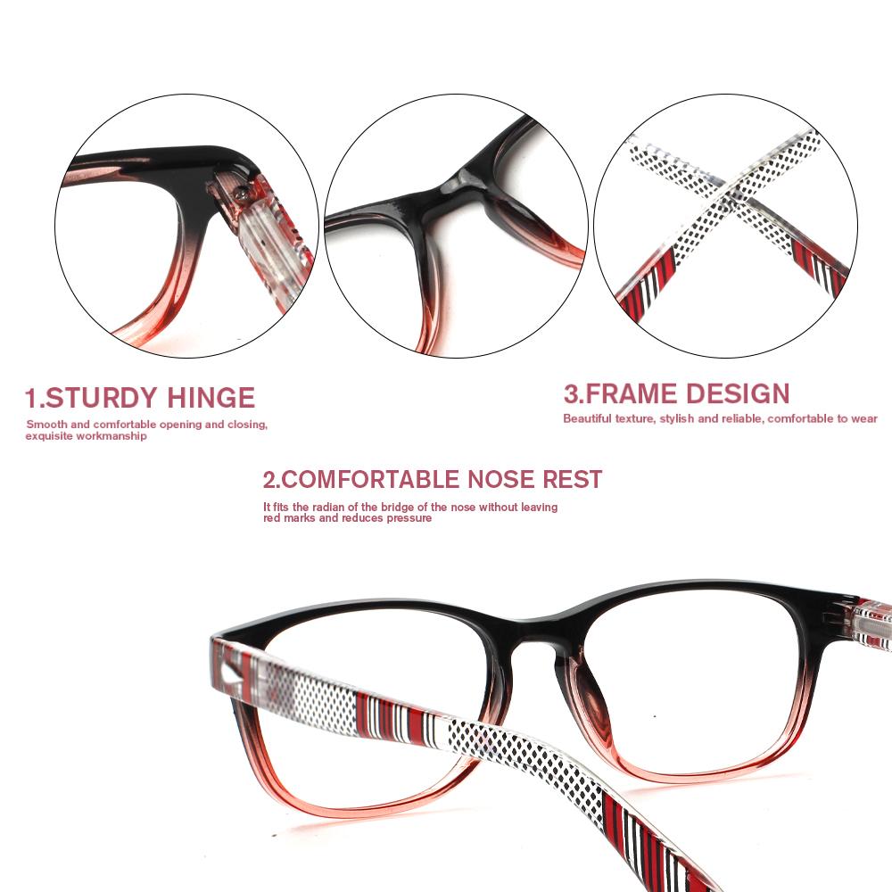 TUREZING Reading Glasses Women Men Fashion Print Frame Rectangular Sunglasses High Quality Prescription Eyewear