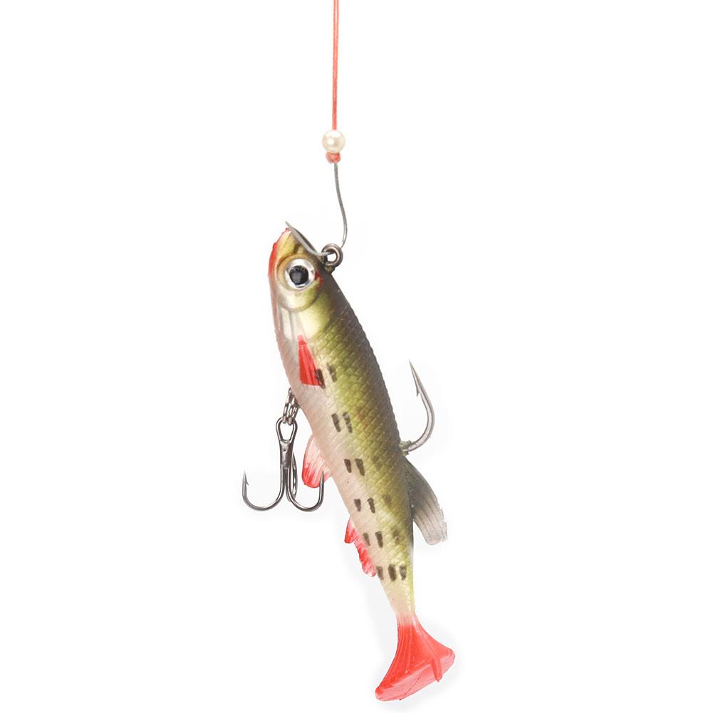 8.5cm 13g Lifelike Lures Soft Fishing Baits Lures With Treble Hook (Yellow)