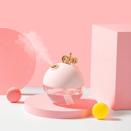 

Милый мини-увлажнитель воздуха с короной, бесшумный USB-аксессуар для дома и офиса, ночник, арома-диффузор