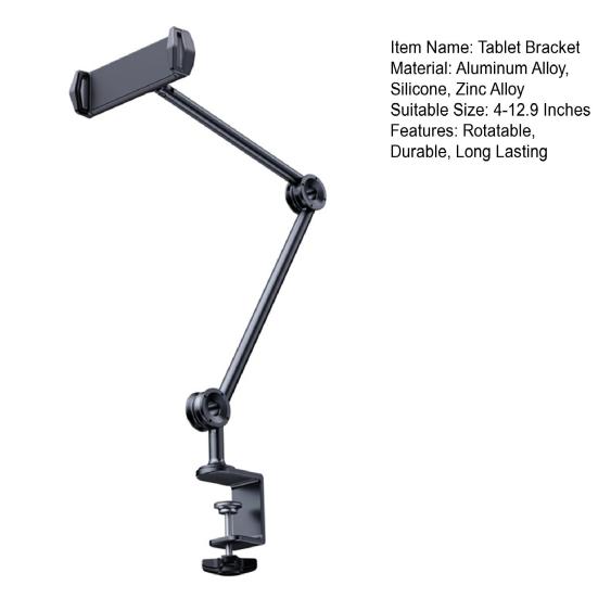 360-Degree Rotation Tablet Bracket Holder Adjustable Stable Locking Mechanism Universal Joint Phone Tablet Stand
