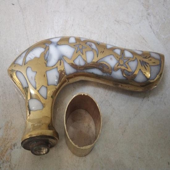 Los von 10 Messingkopfgriff für Gehstock, Modischer Griff, Persönlicher Stockgriff, Stockgriff, Bestes Geschenkartikel