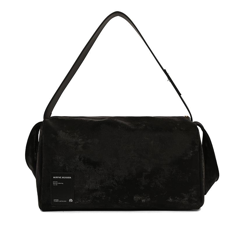 

Sense bag women s new trendy fashion popular shoulder bag large capacity commuter tie-dye messenger tote bag чёрный