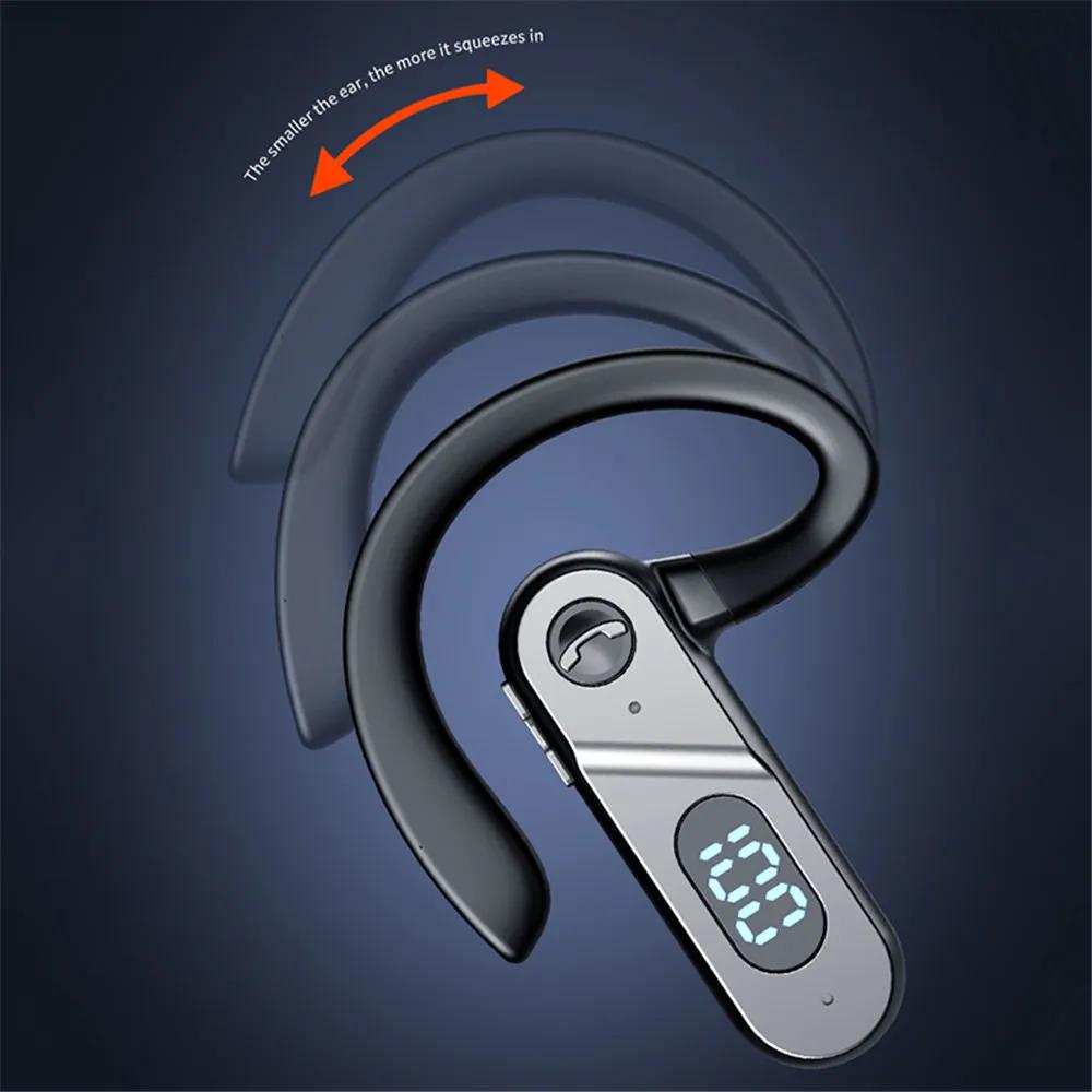 Auricolari Bluetooth 5.2 Cuffie con Gancio per l'Orecchio Cuffie Wireless a Conduzione Ossea Cuffie Wireless HIFI Stereo Impermeabili Riduzione del Rumore Auricolari