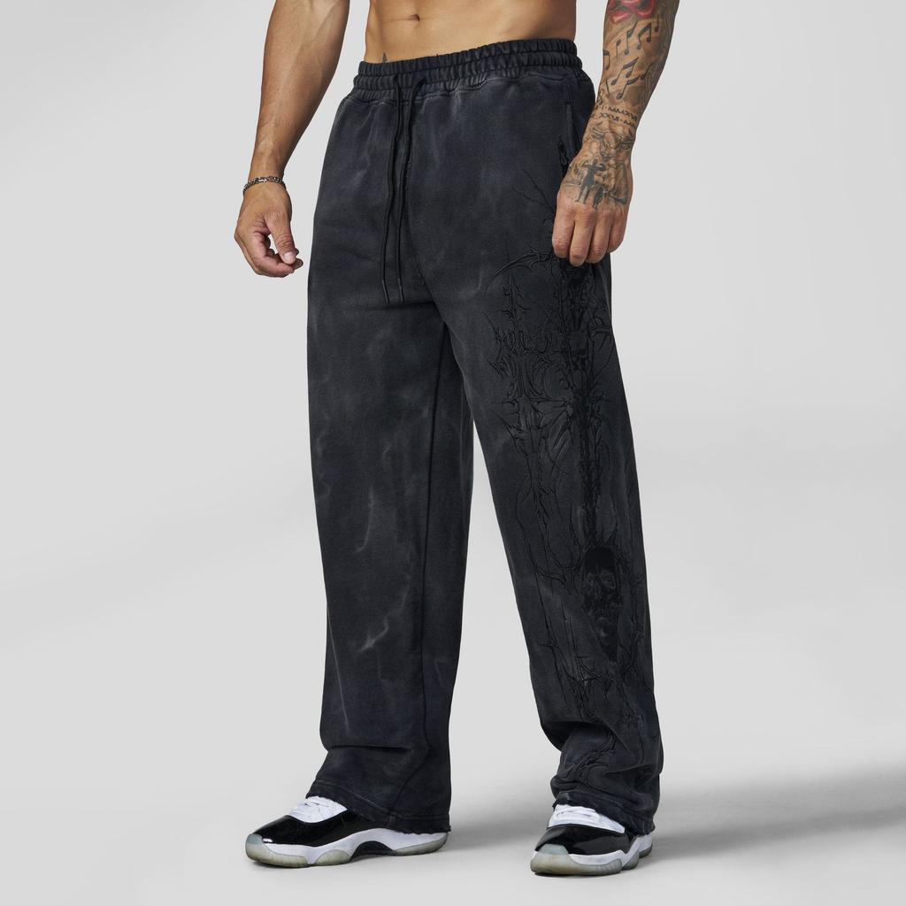 Nouveau Pantalon Décontracté en Coton pour Homme, Coupe Ample, pour l'Extérieur, la Course à Pied et l'Entraînement, avec Grand Imprimé