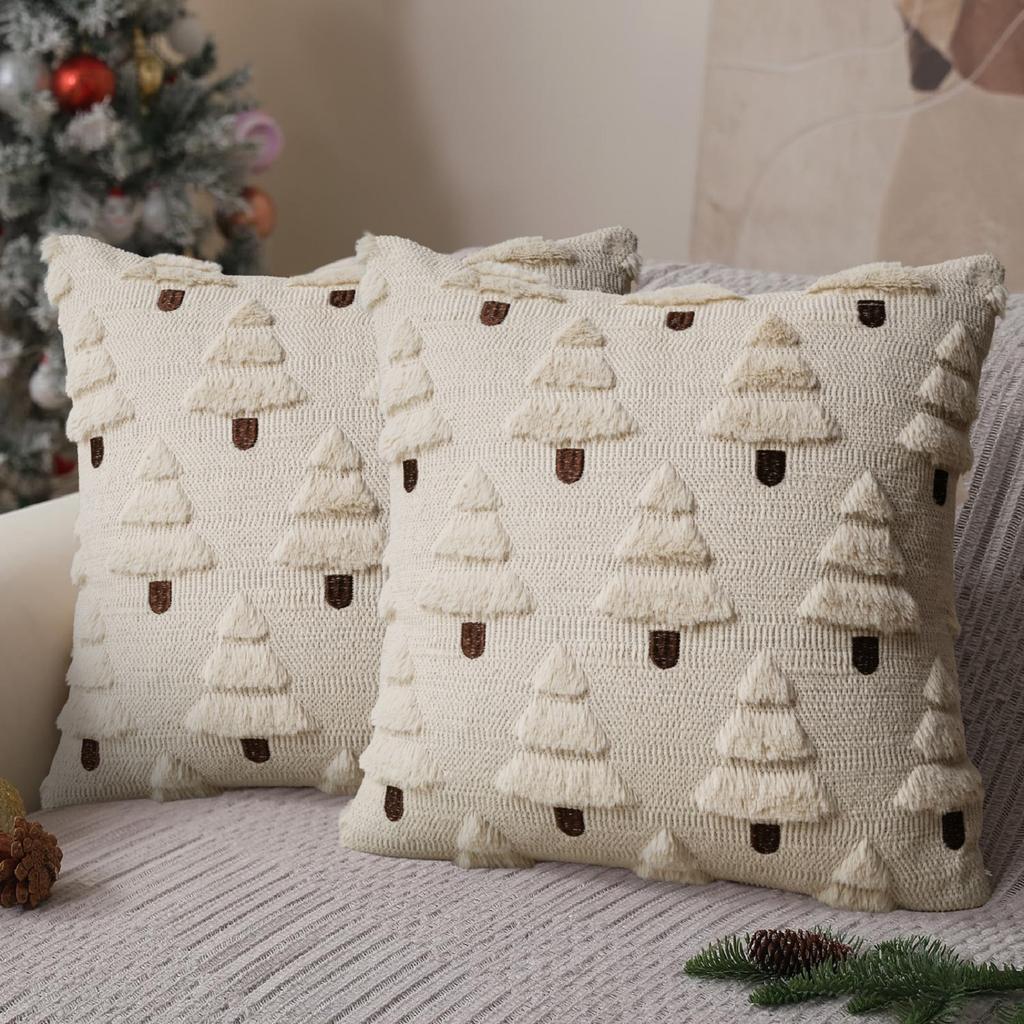 Vianočné svetielka Vyšívaná obliečka na vankúš Americký retro Obývacia izba Pohovka Vankúšik Vianočná atmosféra Domáca dekorácia