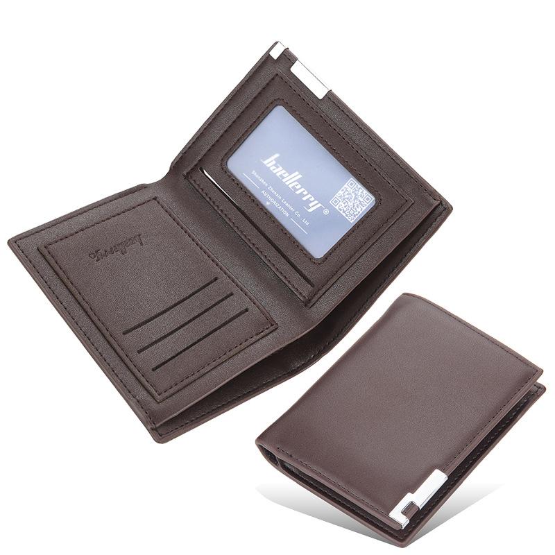 

Men s short wallet Korean version thin iron edge multi-card wallet horizontal and vertical card bag