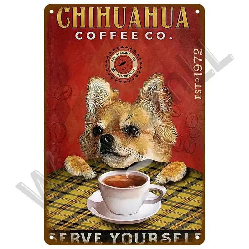 Retro Flat Metal Signboard Home Decoration Coffee Tin Logo Retro Wall Art Poster Kitchen Bar Iron Paint Decoration Coffee Shop