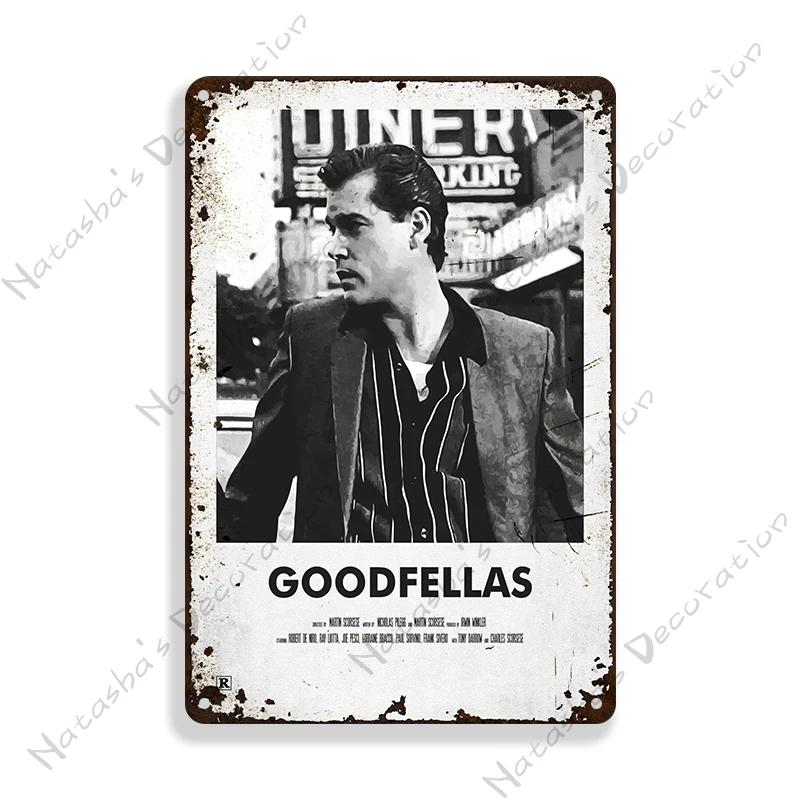 1990 Amerikanischer Film Goodfellas Vintage Poster Metall Blechschild Rostige Metallschilder Heimbar Metallplakette Garage Industrielle Dekoration