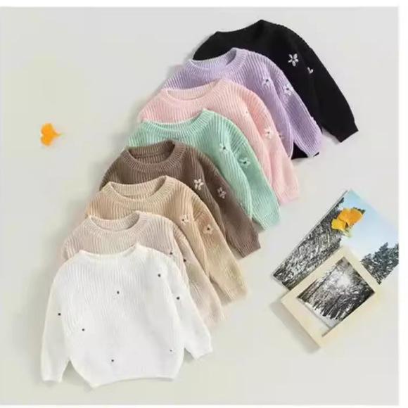 European and American Cotton Baby Romper - Free Shipping, Autumn/Winter, Snap Crotch Sweater