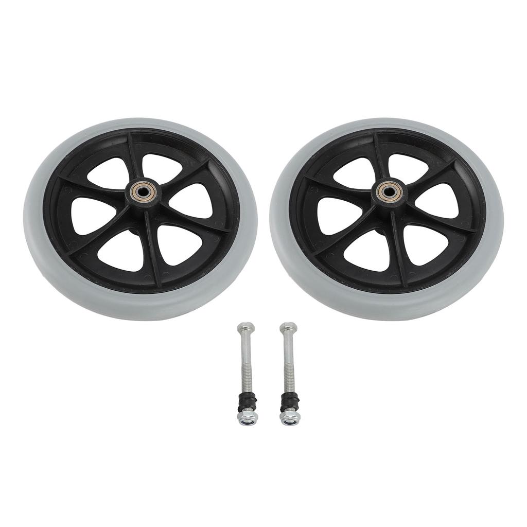 2 ks náhradních koleček pro invalidní vozíky, 8 palců, PU, masivní kovové korálkové ložisko, elektrická kola pro invalidní vozíky