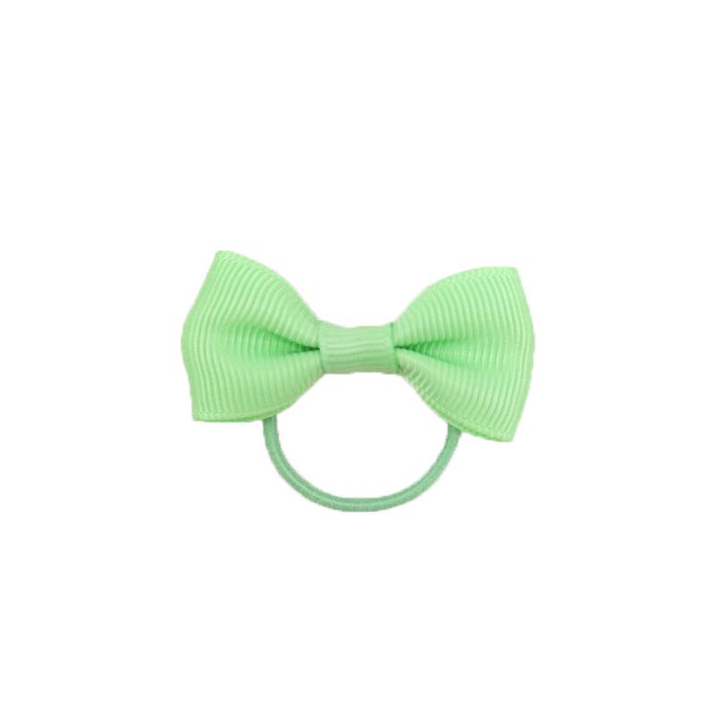 2-Inch Solid Color Bow Hair Tie for Girls - Grosgrain Ribbon Rubber Band