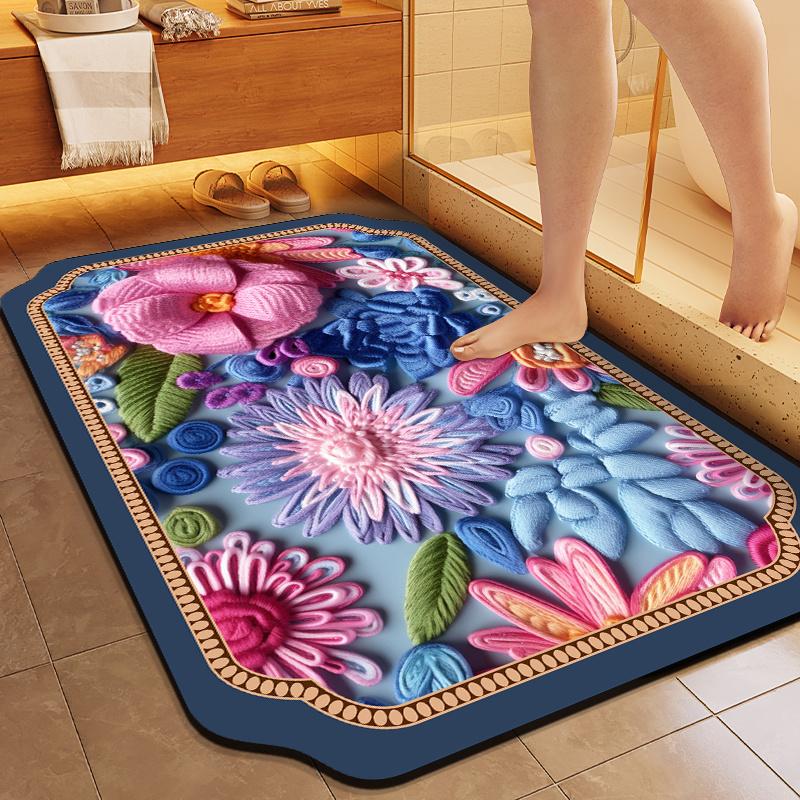 Quick-drying Absorbent Toilet Cute Special Absorbent Foot Mat Toilet Kitchen Door Bathroom Anti-slip Mat