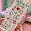 Acrylic Gemstone Stickers,3D Korean Colorful Diamond Decorative Handbooks Stickers Face Stickers ,diy Face Jewelry Sticker