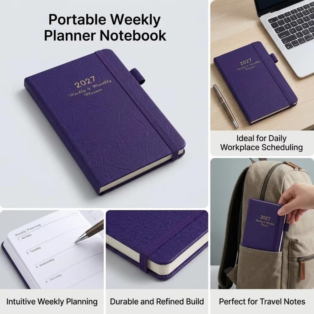 A6 2027 Schedule Planner Notepad Lightweight Office Work Planner Daily Planning