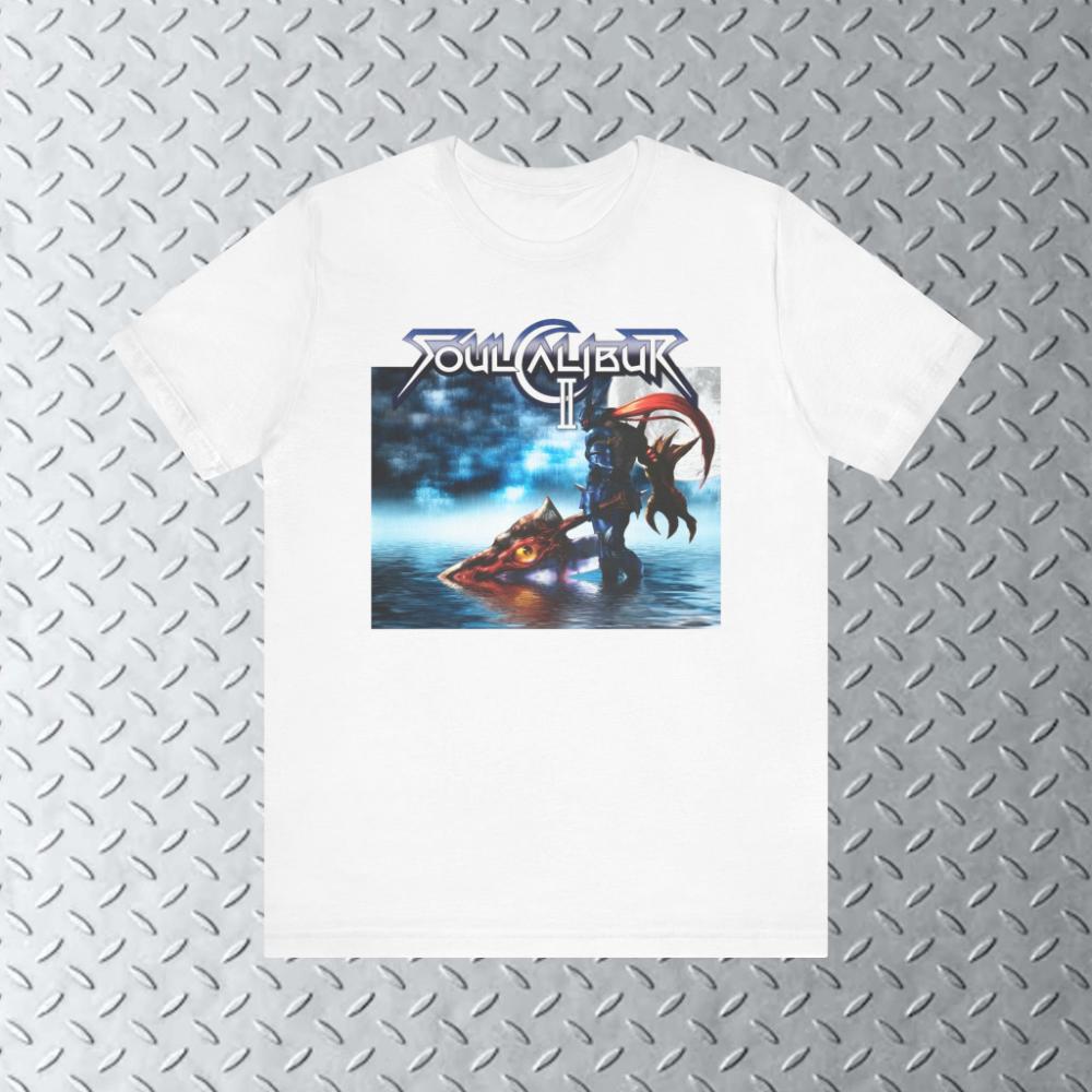 Soulcalibur 2 Retro Game Tshirt Video Game Tshirt Fighting Y2K Tshirt Mens Pure Cotton Casual Streetwear Couple Tops