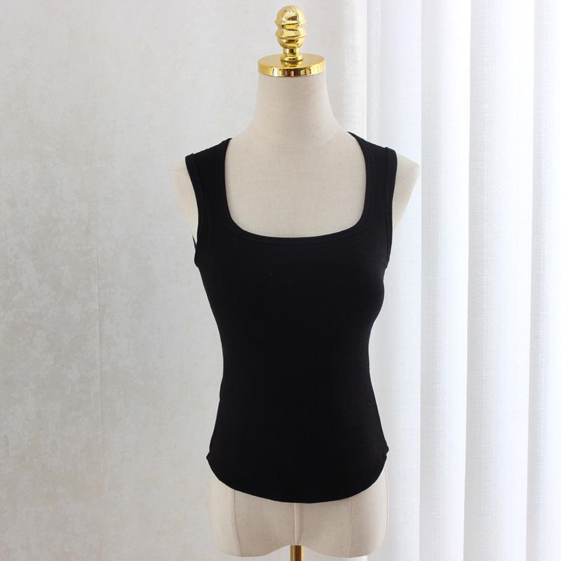 Women's 2025 Winter Korean-Style Slimming Warm Vest with Chest Pads - White, Non-See-Through