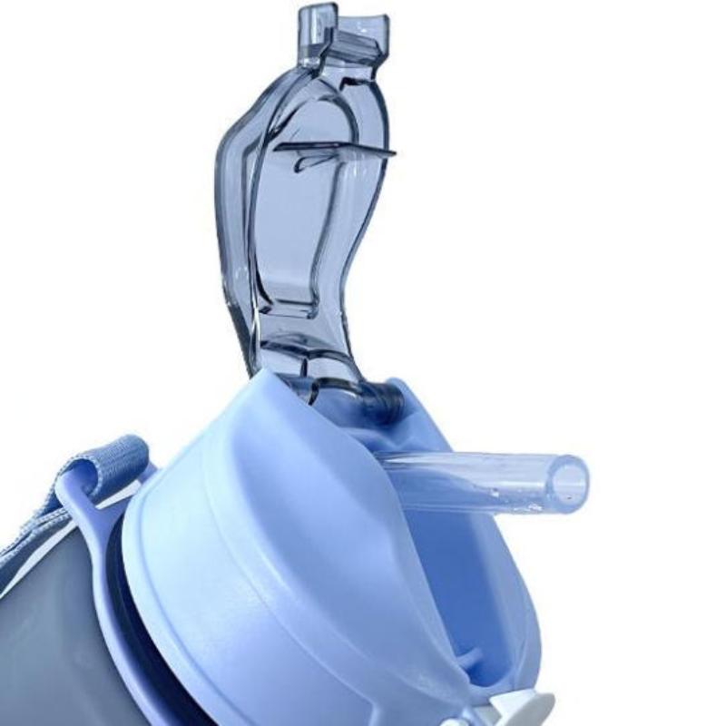 790Ml Cartoon Cat Rabbit Plastic Water Bottle Straw Cup With Carry Handle Portable Suitable For Outdoor Travel And School Use