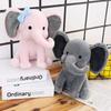 Kid 25cm Gray Elephant Stuffed Plush Stuffed Toys Kawaii Animals Comfort Sleeping Soothing Elephant Doll Room Decorative Gifts
